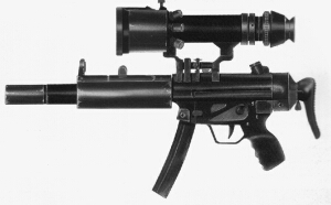 Wytumiony pistolet maszynowy HK MP 5SD3